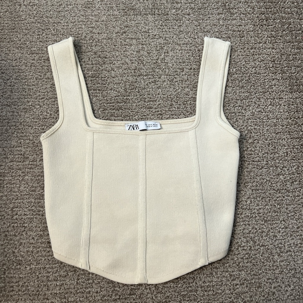 Zara Beige Women's Tank Top